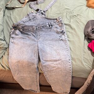 Ava & viv light wash overalls